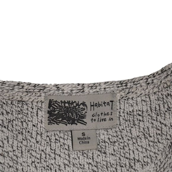 Habitat Sweater Women Gray Knit Round Neck Long Sleeve Pocket Sweater - Picture 4 of 13